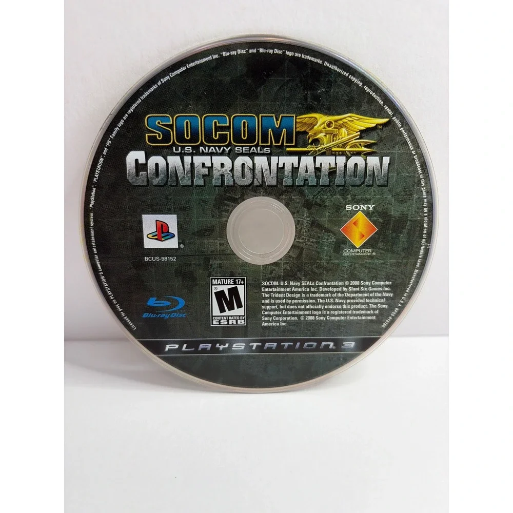 SOCOM US Navy Seals Confrontation Sony PS3 PlayStation 3 Game Disc BCUS-98152